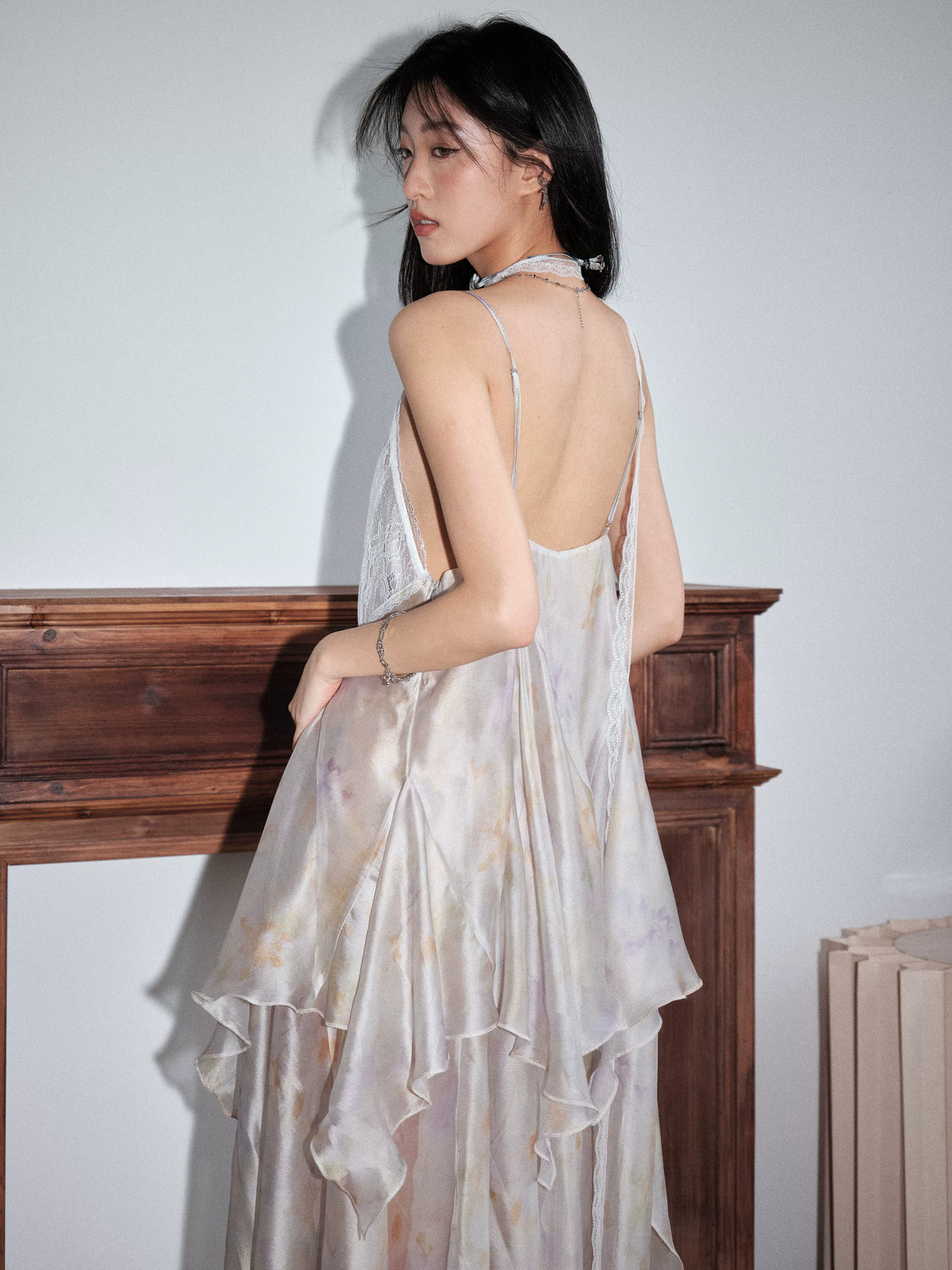 Halter Neck Fishtail Irregular Dress