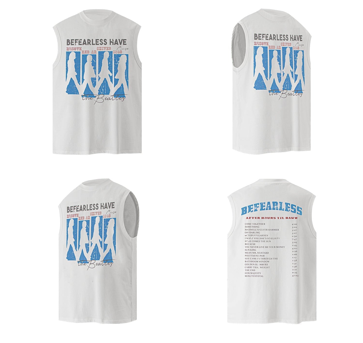 Washed Graphic Letter Sleeveless T-Shirt
