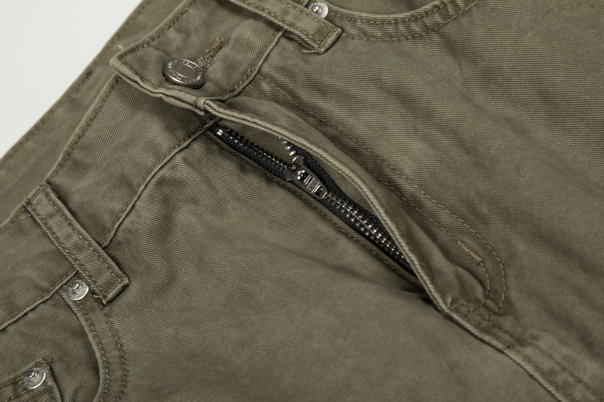 Washed Multi Pocket Curved Cargo Pants