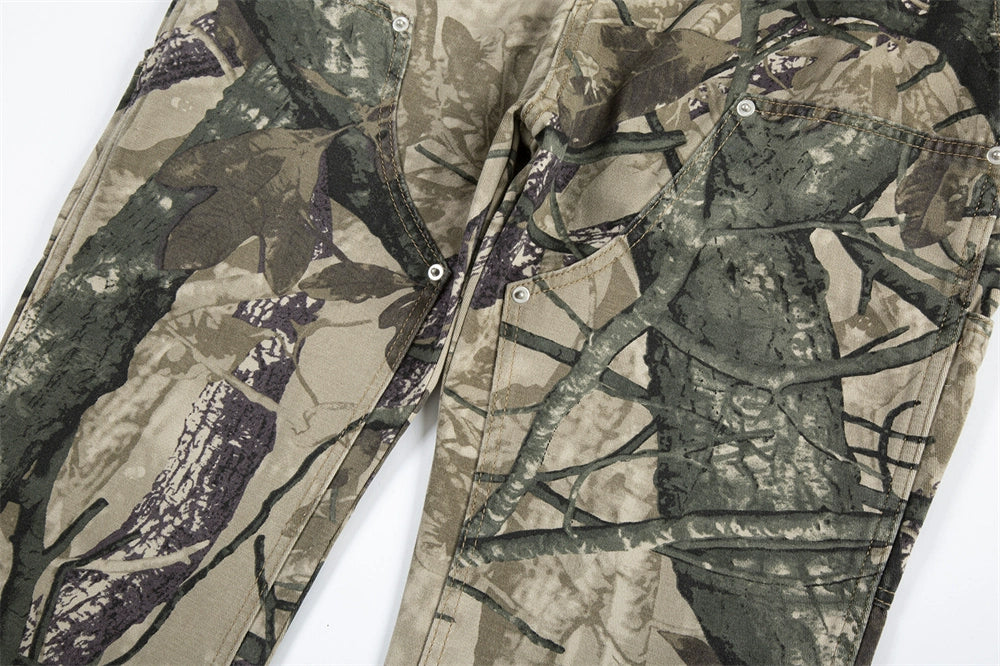 Leaf Camouflage Cargo Pants