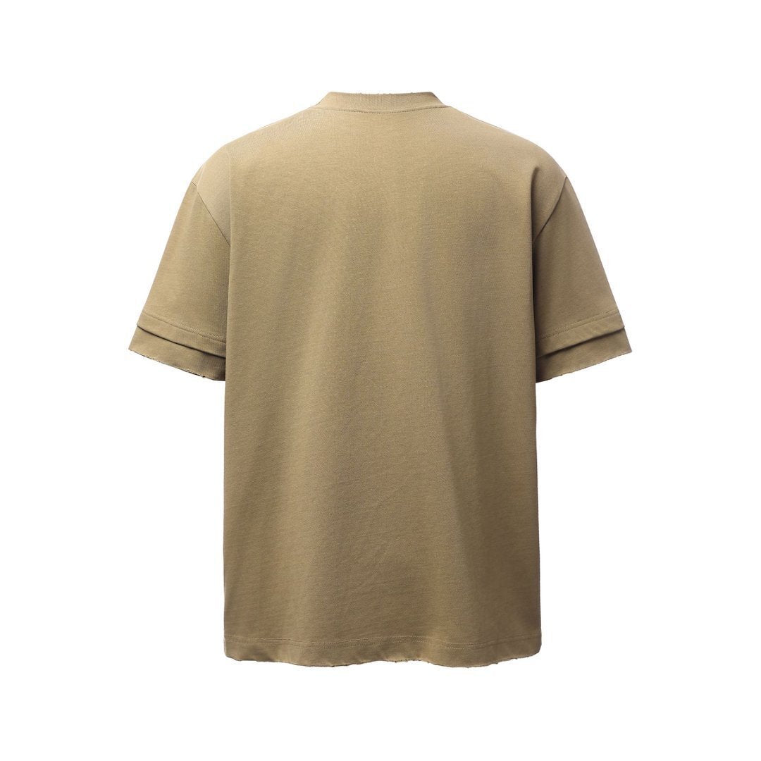 Washed Damage Paint Splatter Short Sleeve T-Shirt