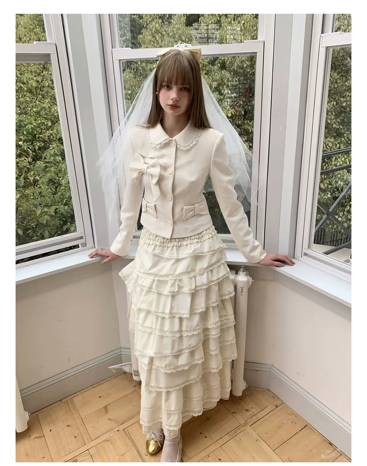 Original Lace Ruffle Short Skirt & Long Skirt