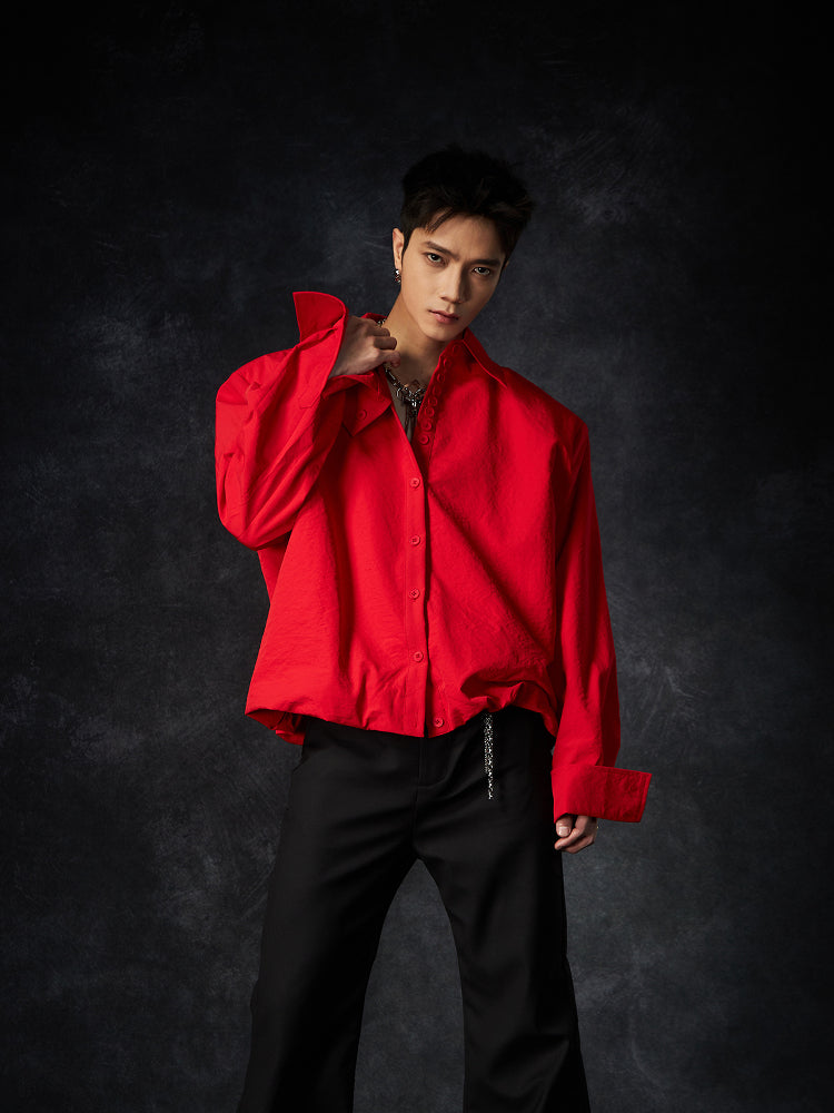 Multiple Button Waist-Fitted Hem Turn-Do