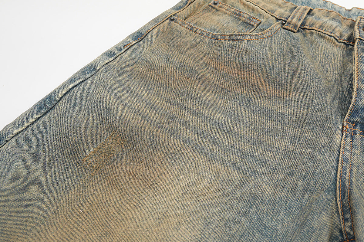 Wash Straight Denim Jeans
