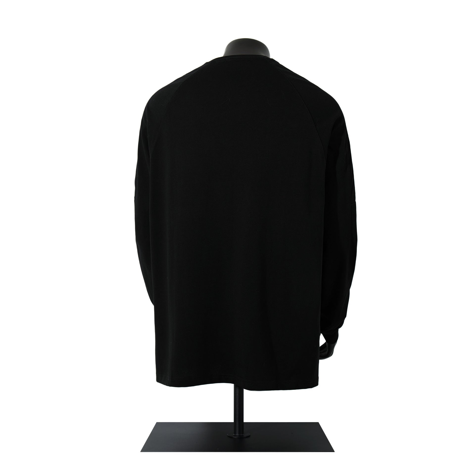 High-Neck Heavyweight Stripe Long Sleeve T-Shirt