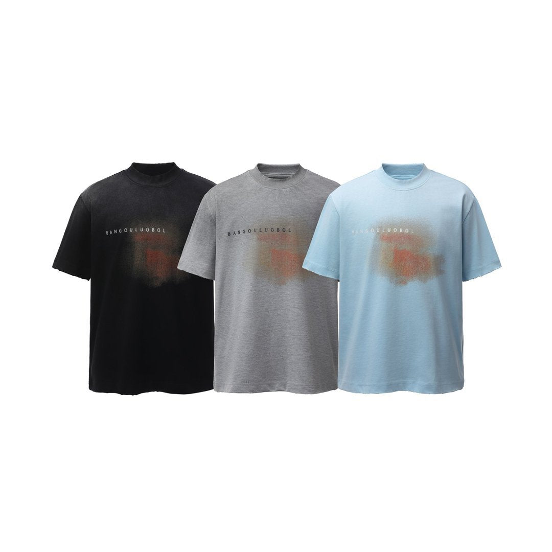 Heavyweight Spray Print Oversize Short Sleeve T-Shirt