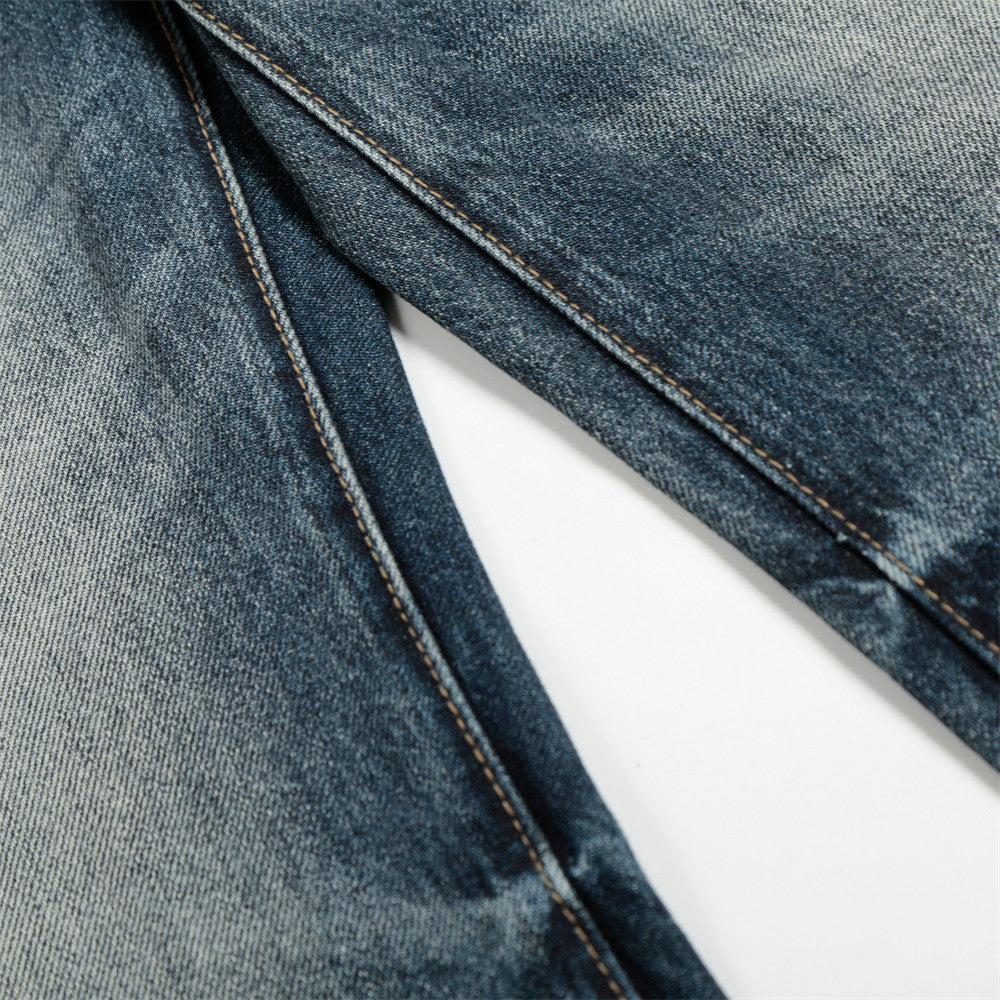 Faded Gradient Wide-Leg Denim Jeans