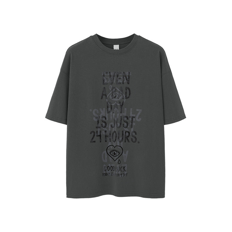 Bad Day Letter Printed T-Shirt
