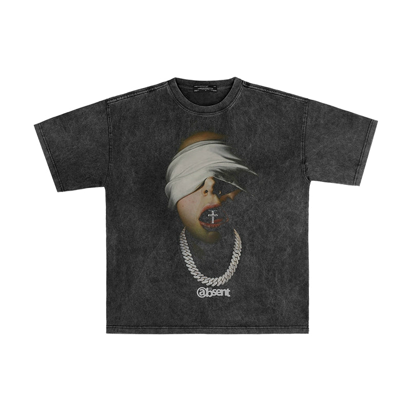 "Silent Absence" Imaginary Retro T-shirt - MADXMARX