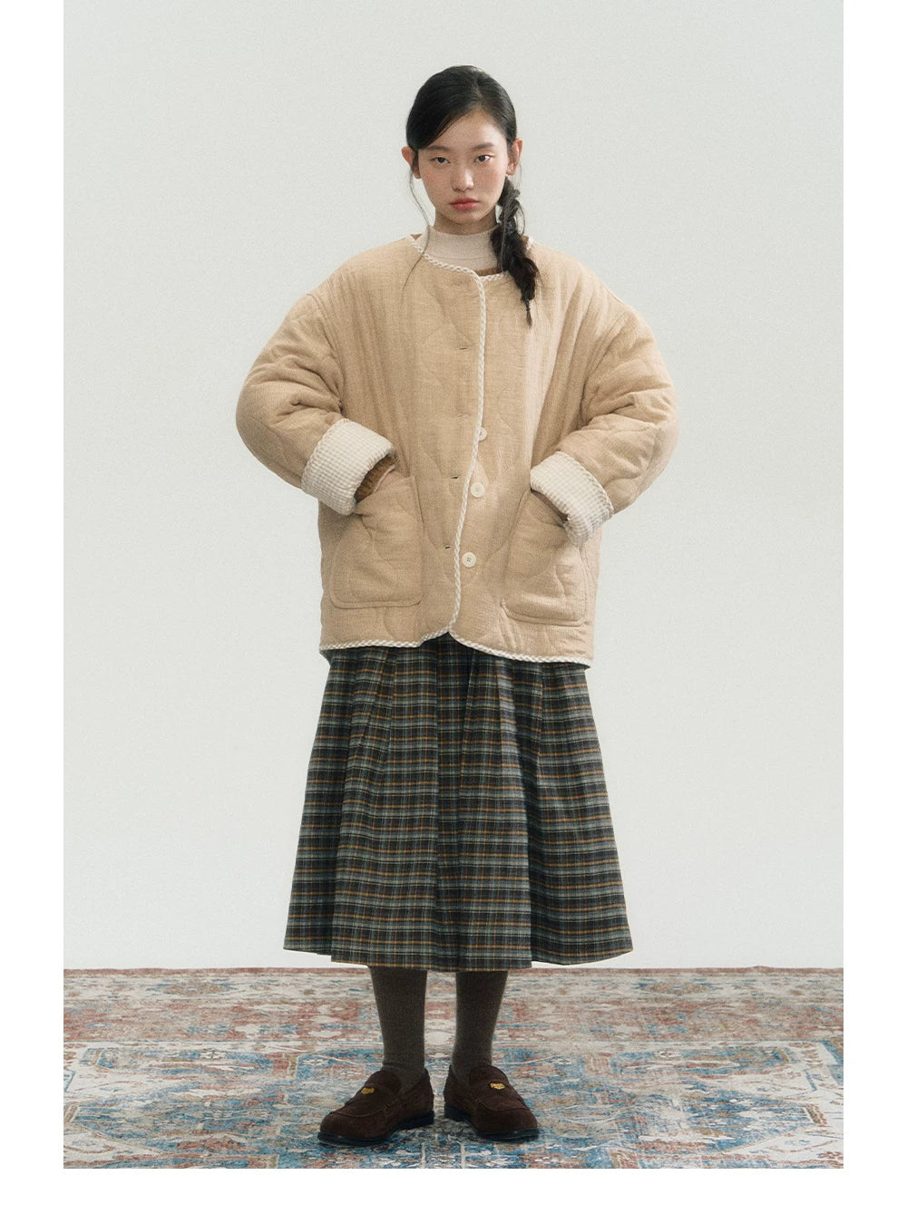 Plaid Puffer Jacket