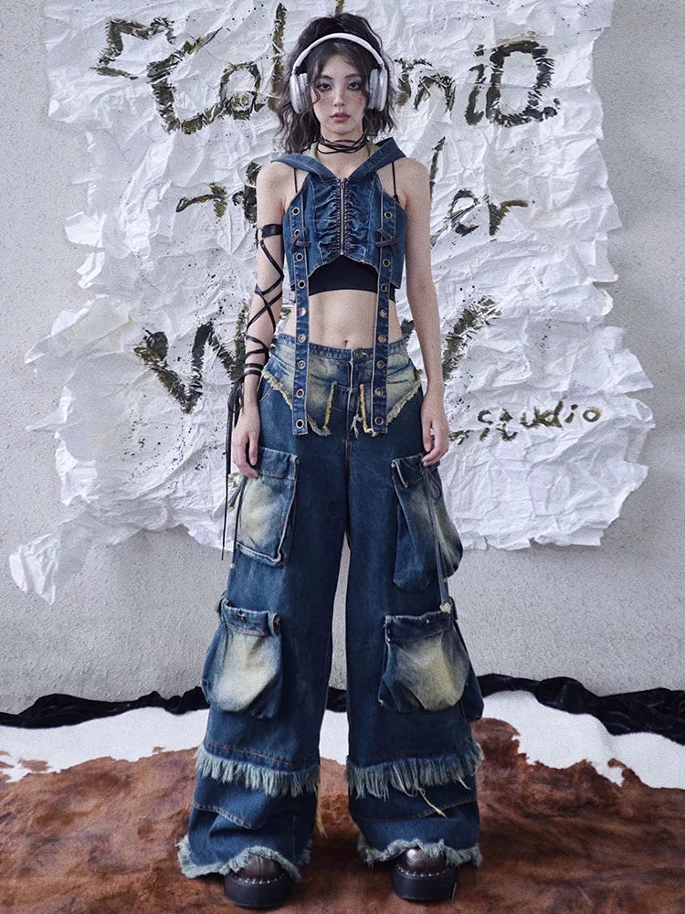 Heavy Craft Wide-Leg Denim Jeans