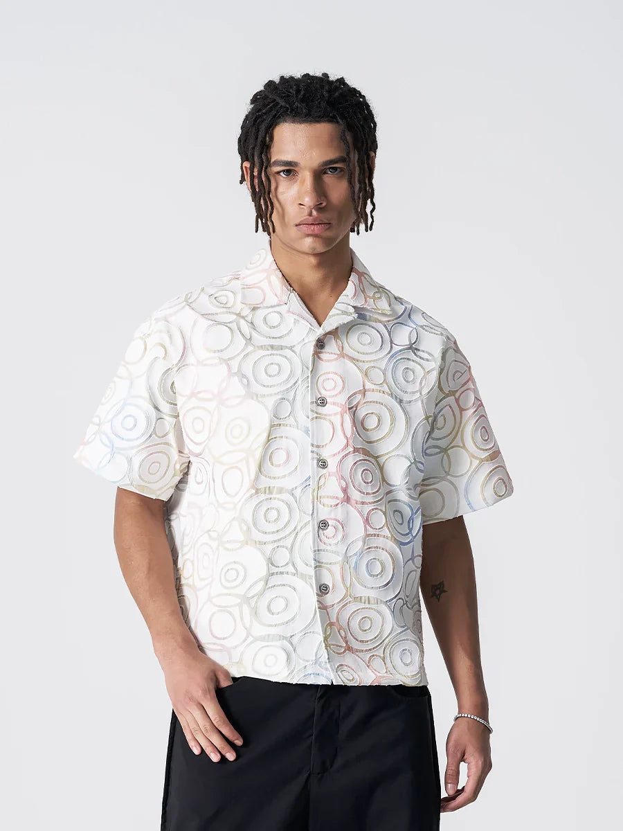 Polka Dot Print Short Sleeve Shirt