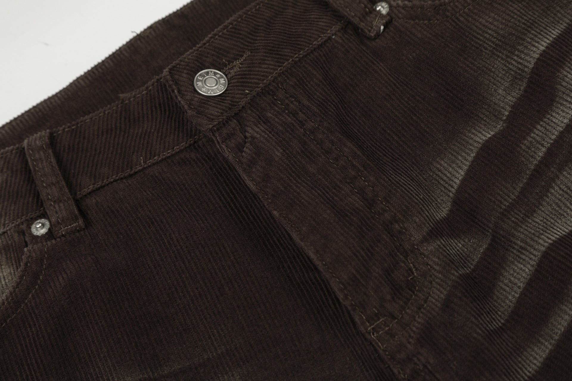 Washed Corduroy Straight Pants