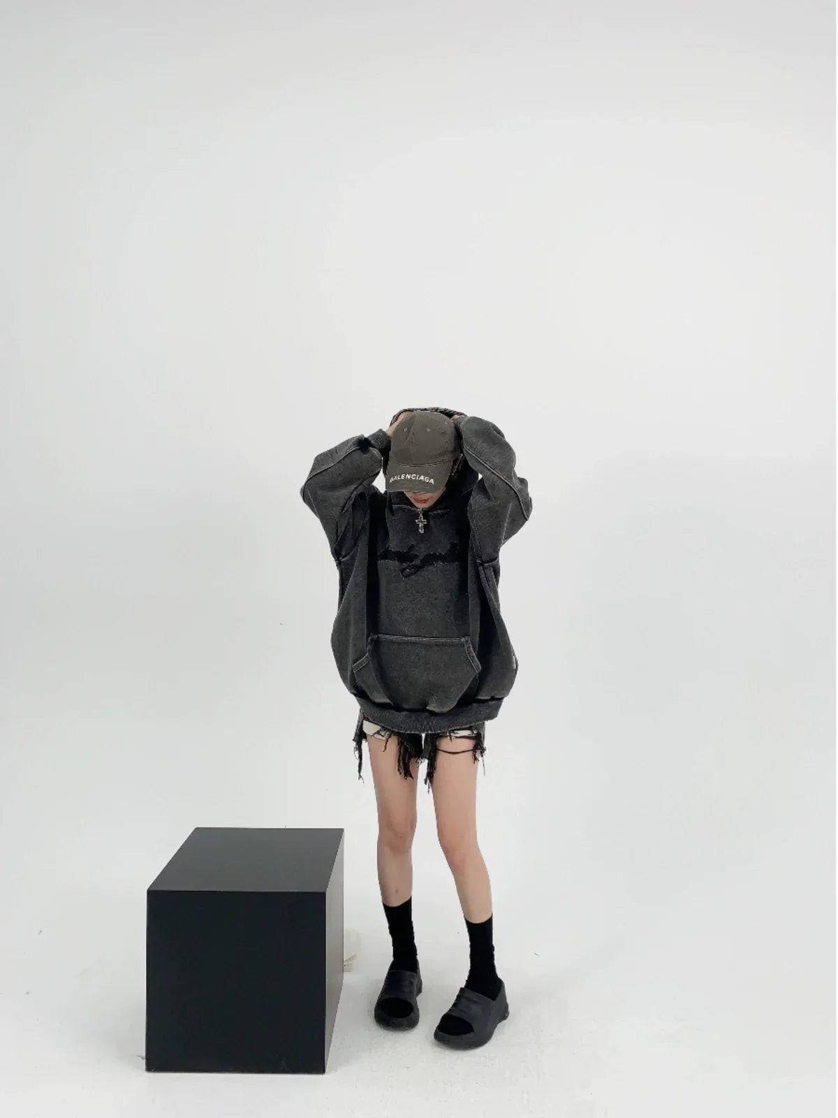 Logo Embroidery Unisex Oversized Hoodie