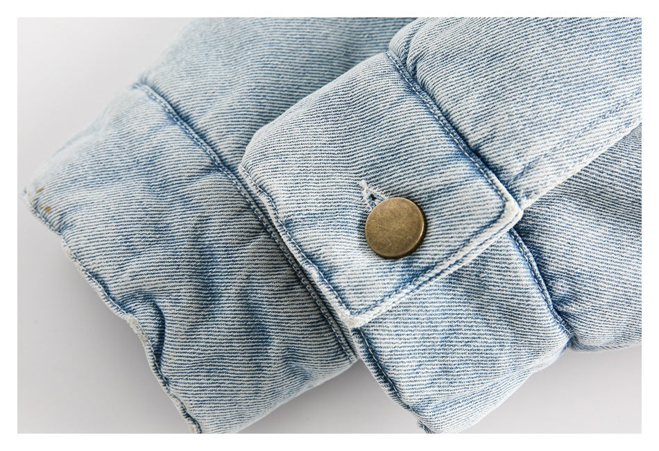 Chaqueta vaquera lavada y desgastada vintage