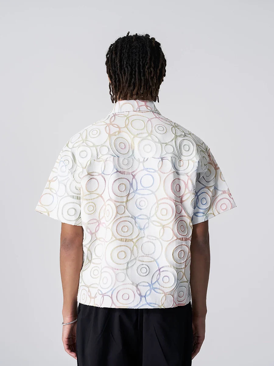 Polka Dot Print Short Sleeve Shirt