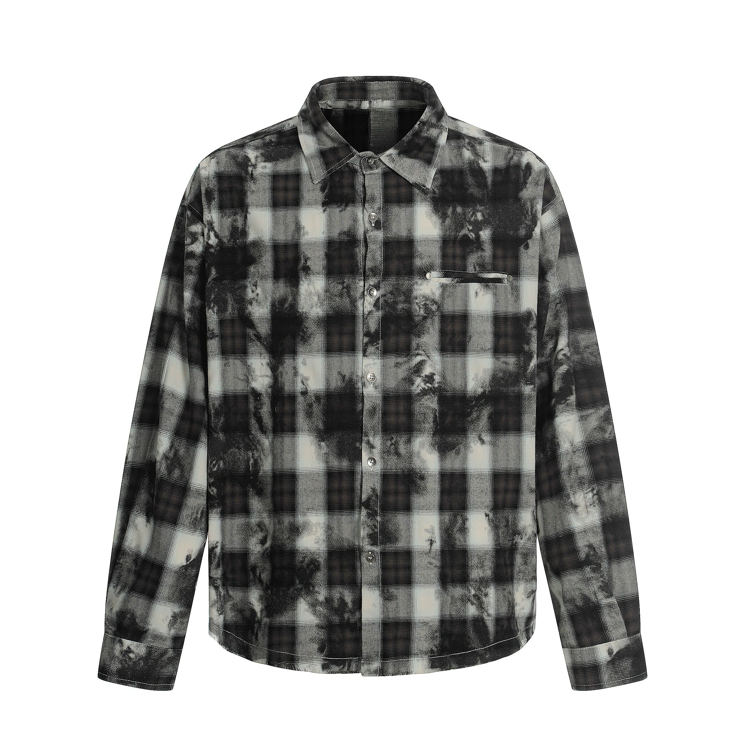 Oversize Plaid Long Sleeve Shirt