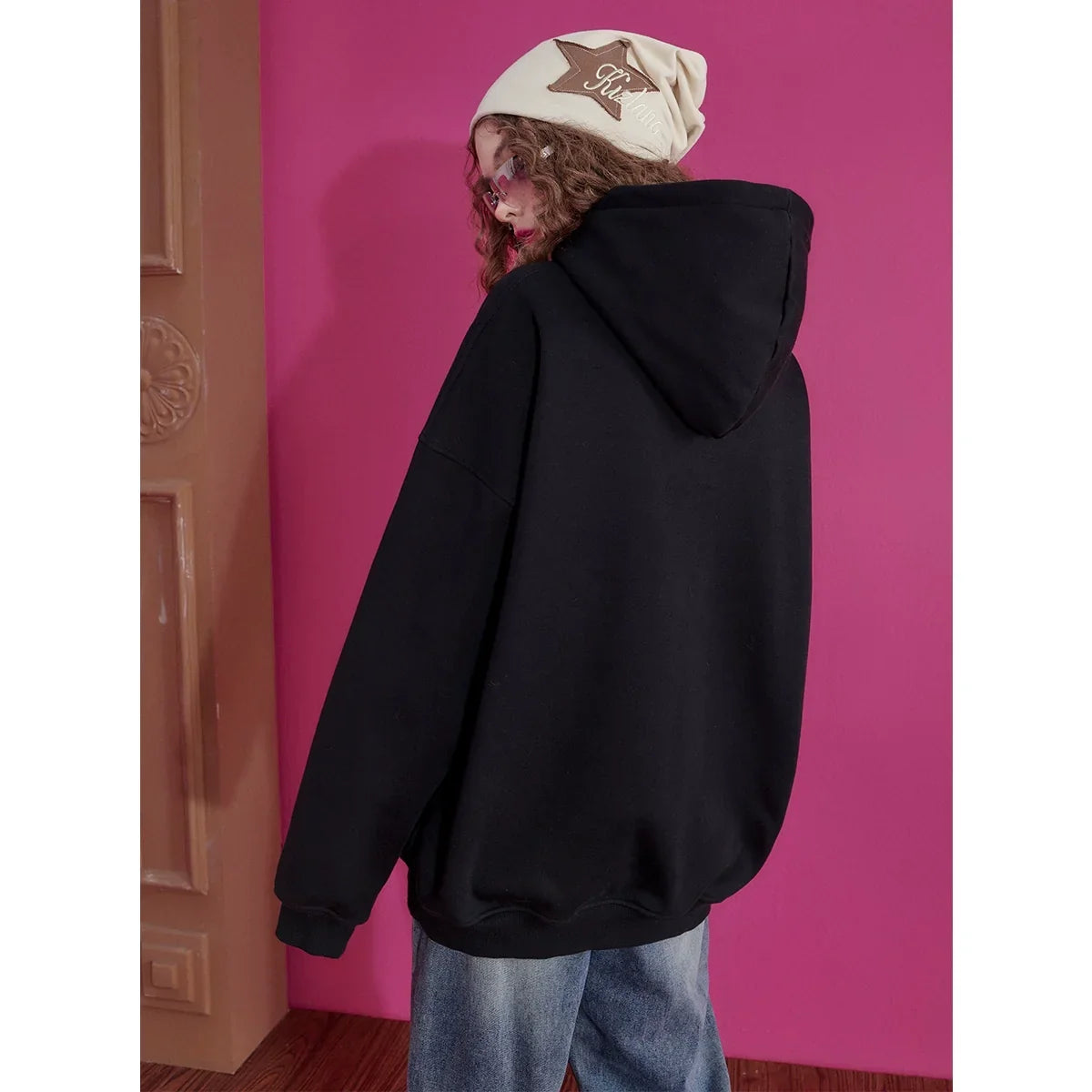 Thick Print Oversize Hoodie