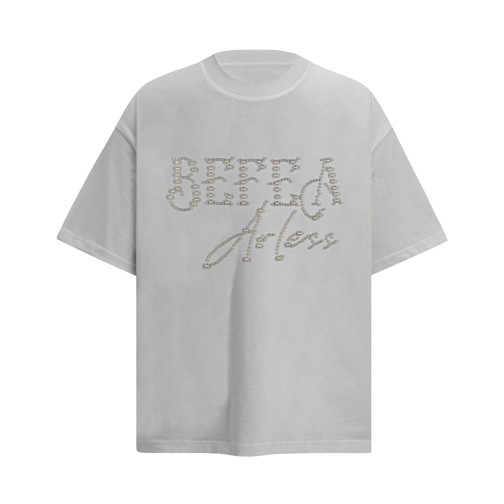 Heavyweight Beads Graphic Oversize Short Sleeve T-Shirt