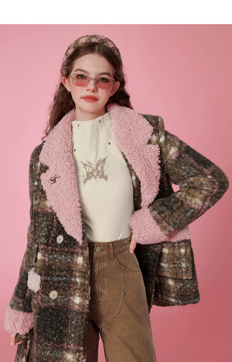 Plaid Mid-Length Coat