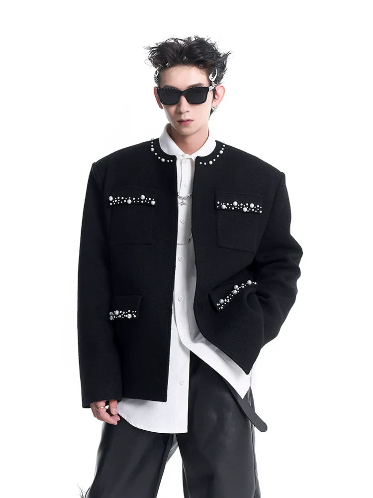 Embroidery Pearl Design Jacket