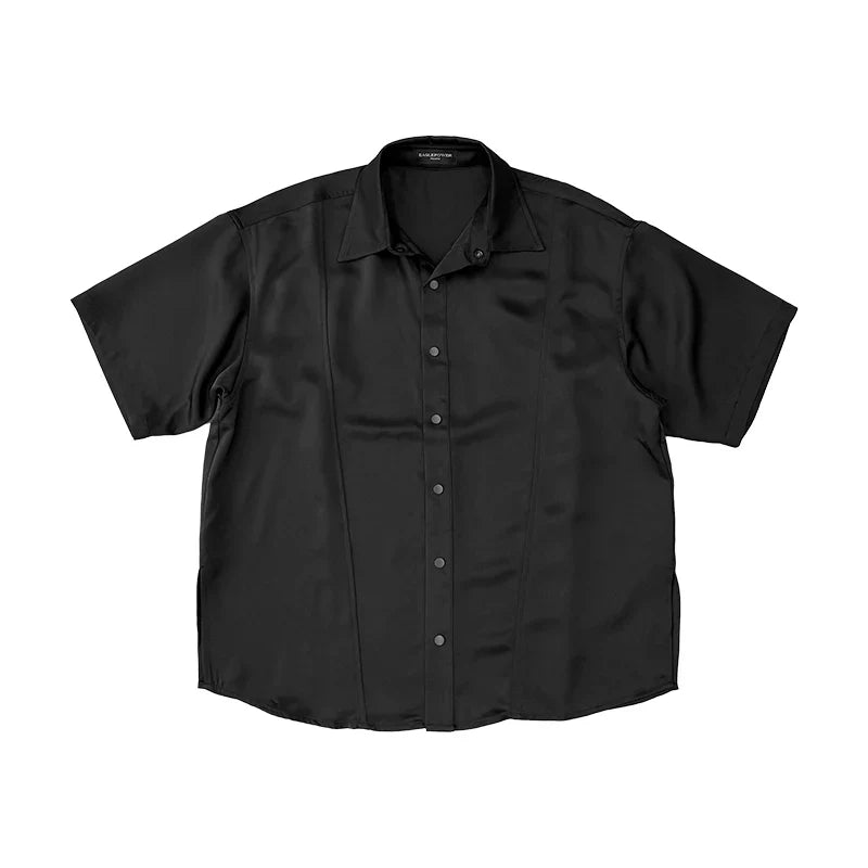 Split Seam Three-Dimensional Cut Short Sleeve Shirt