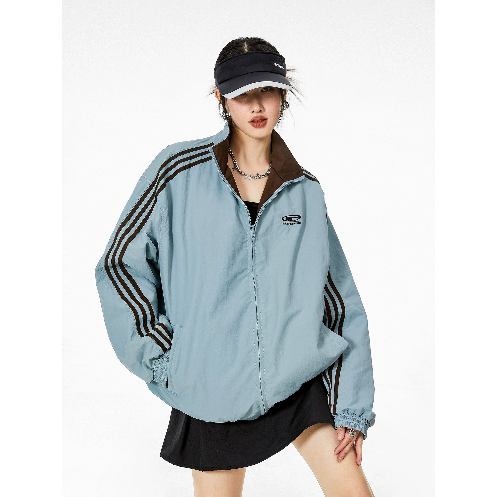 Windbreaker Reversible Oversized Jacket