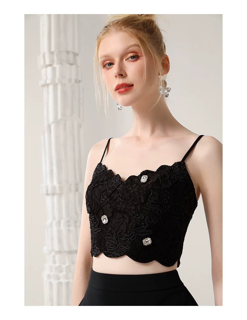 Sheer Shirt & Camisole & Layered Skirt Setup