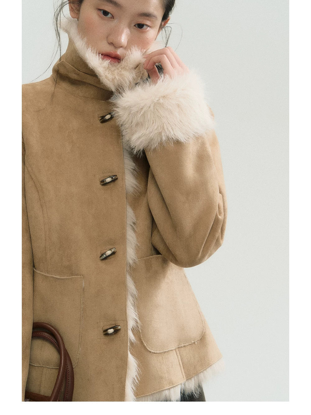 Fake Shearling Thick Jacket