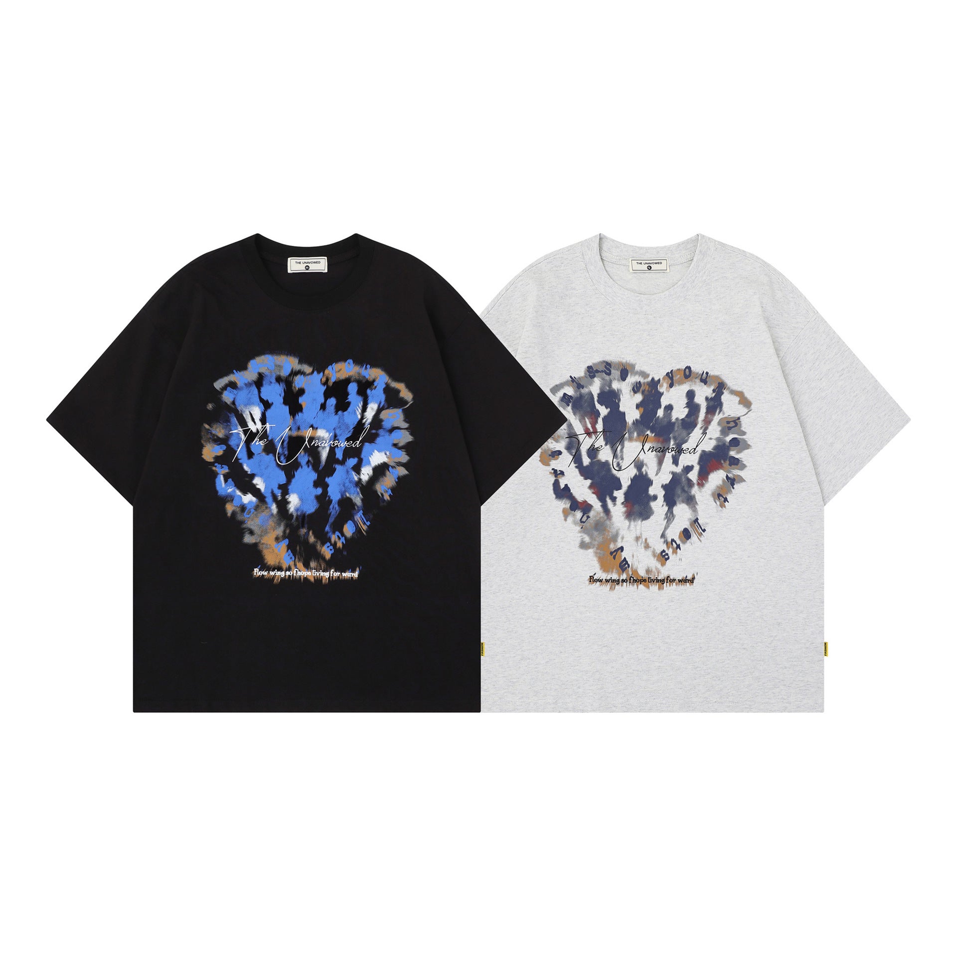 Heart Graffiti Oversize Short Sleeve T-Shirt