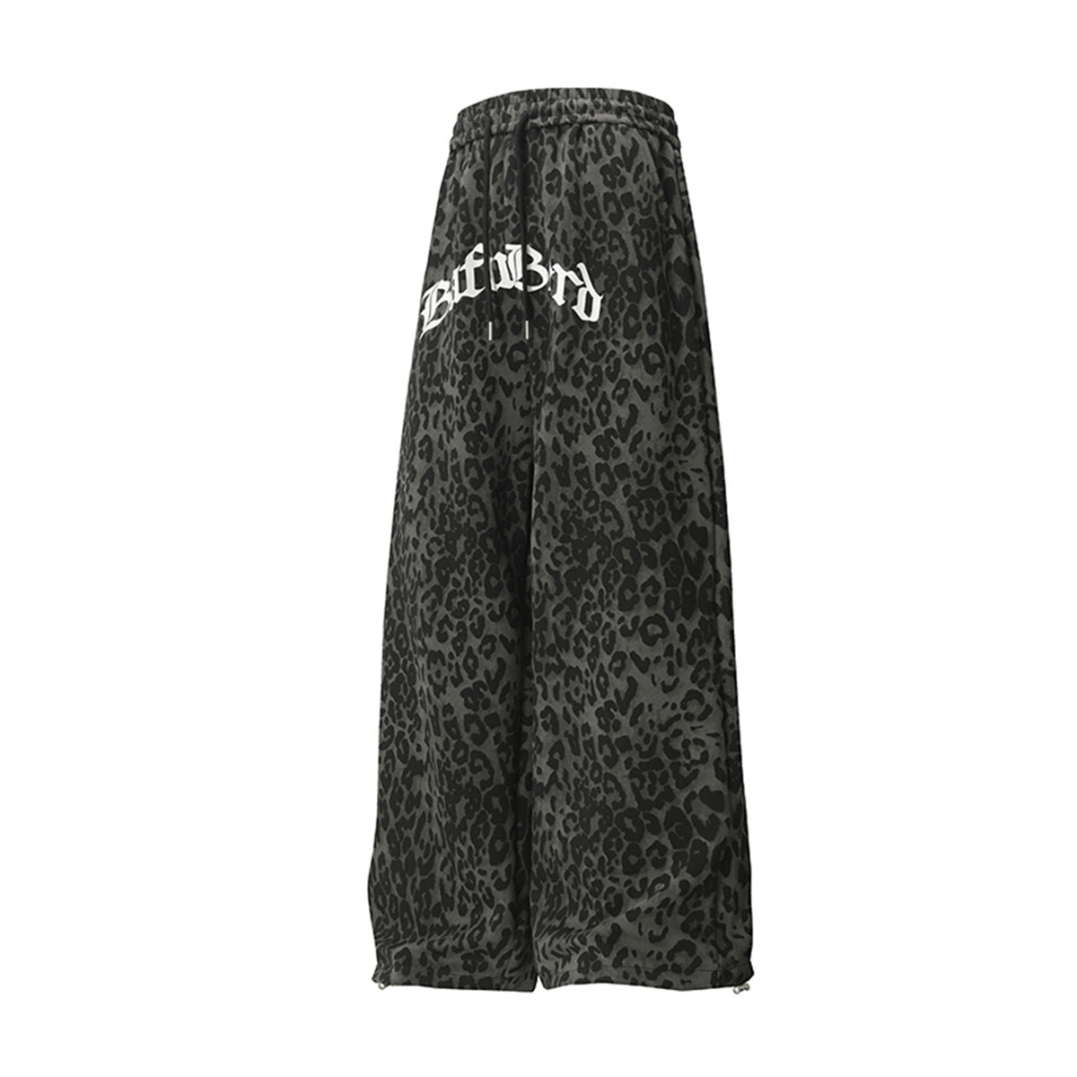 Leopard Print Sporty Drapey Wide Leg Pants
