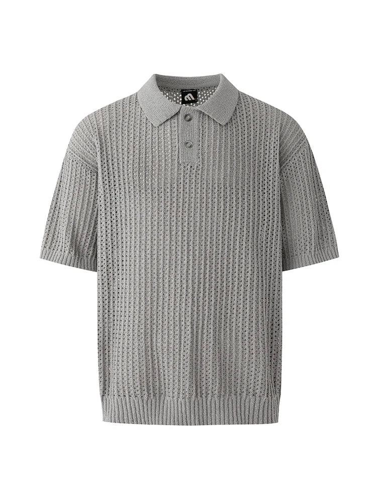 Breathable Collar Oversize Short Sleeve Polo Shirt