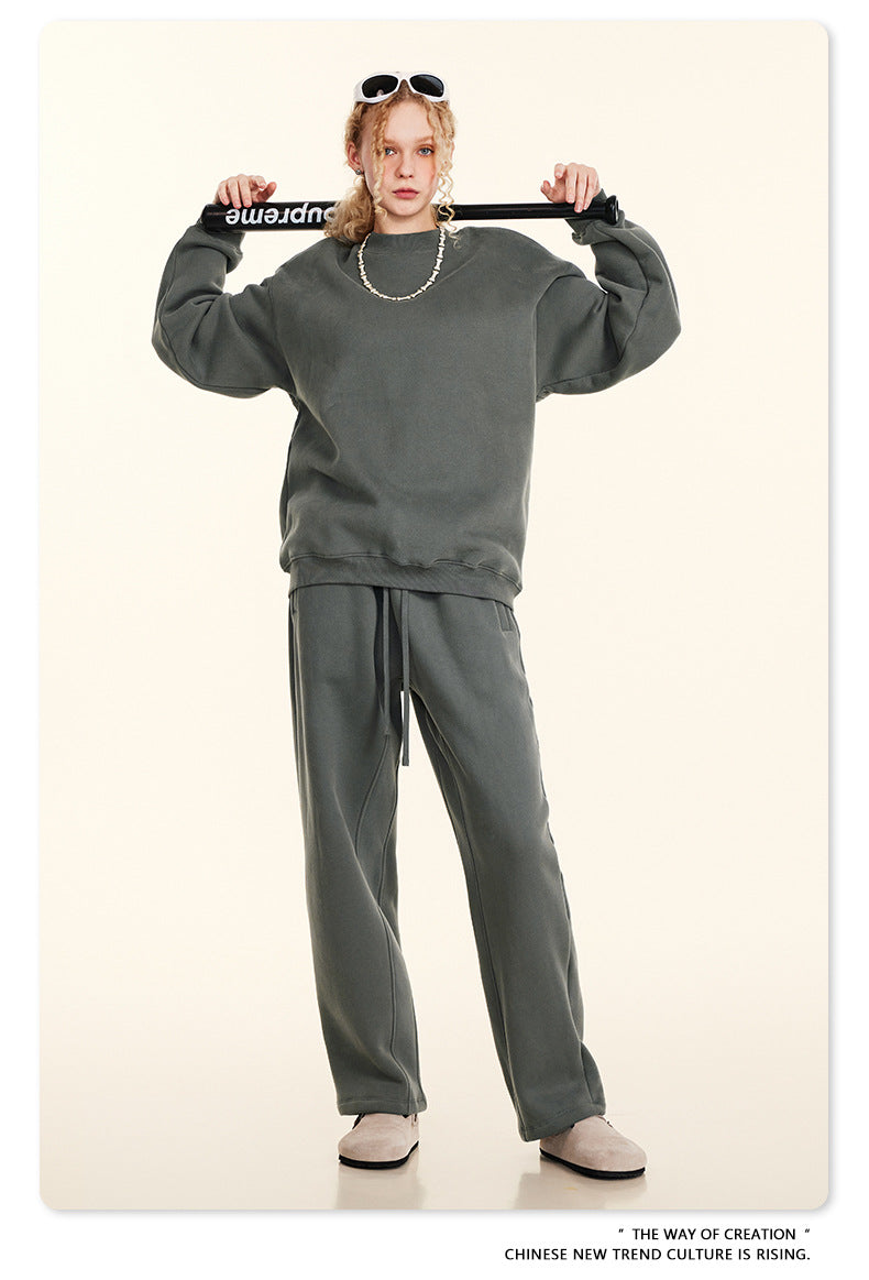 Fleece Lining Oversize Sweatshirt