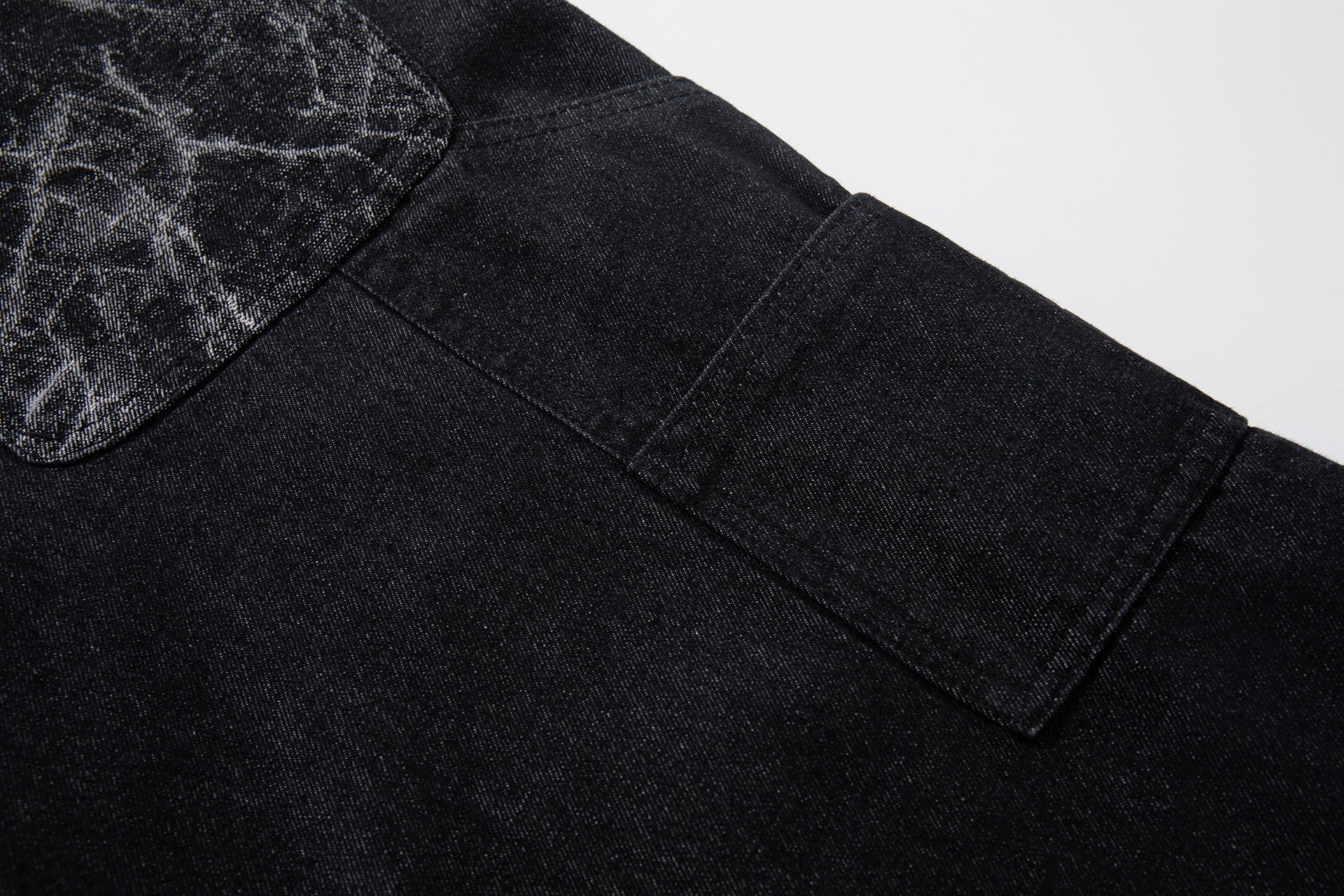 Heavy Wash Workwear Wide Leg Denim Jeans