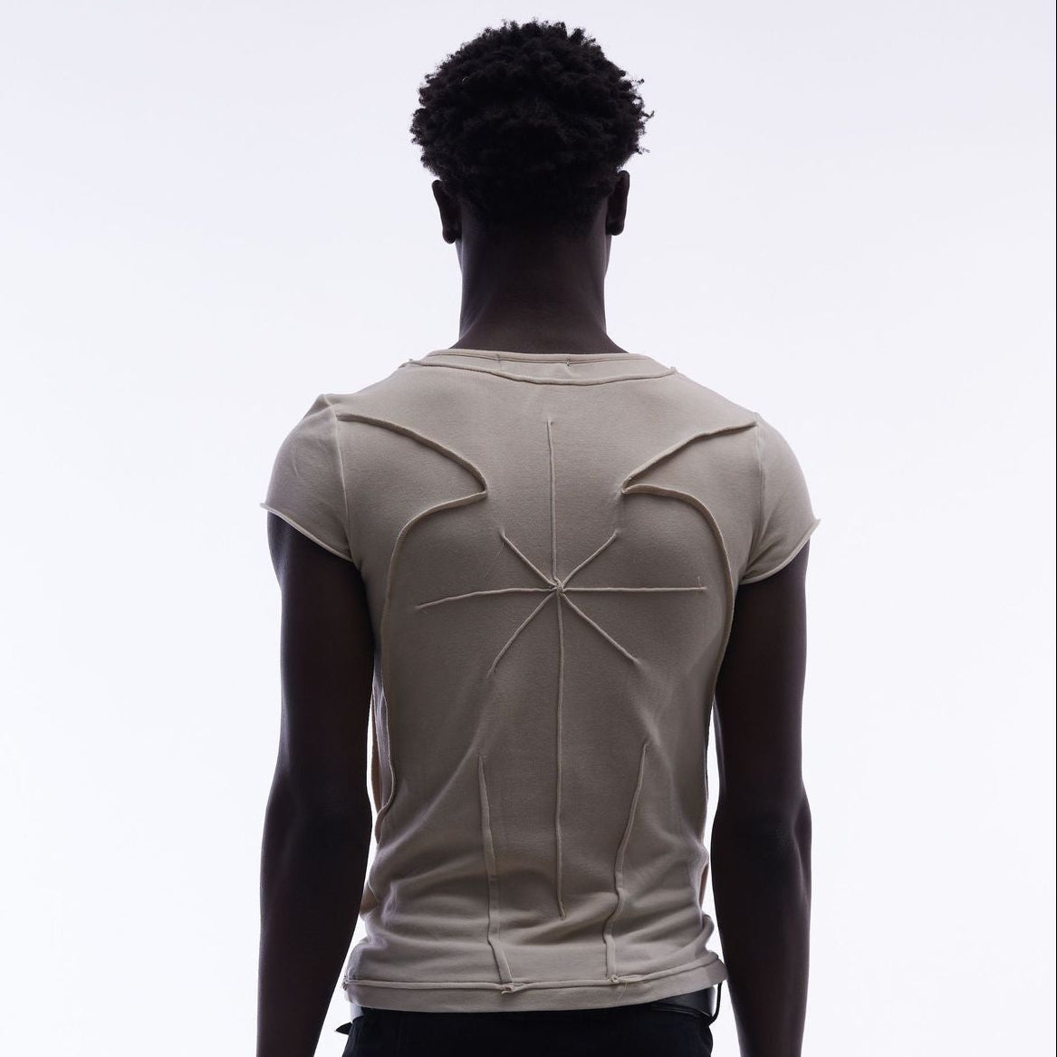 Washed Deconstruction Layered Short Sleeve T-Shirt