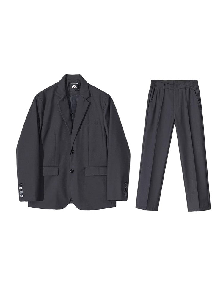 Formal Tailored Jacket & Straight Trousers Setup