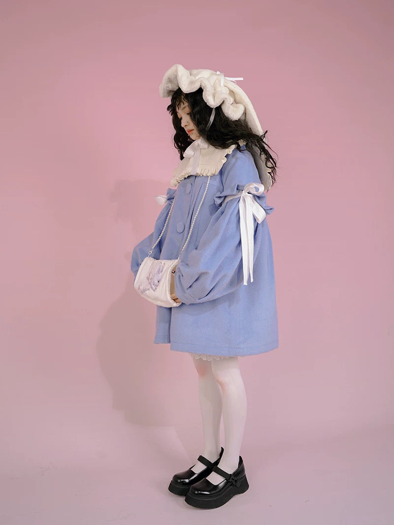 Rabbit Doll Print Plush Neck-Worn Hand Warmer