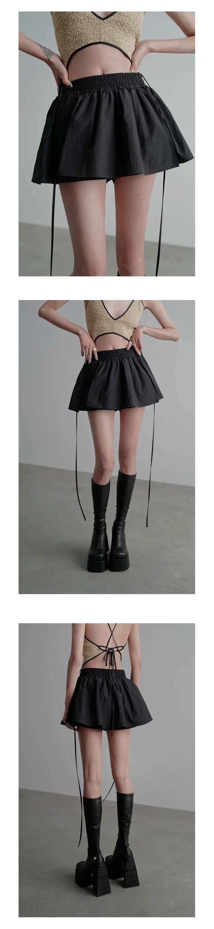 Fake Layered Culotte Skirt