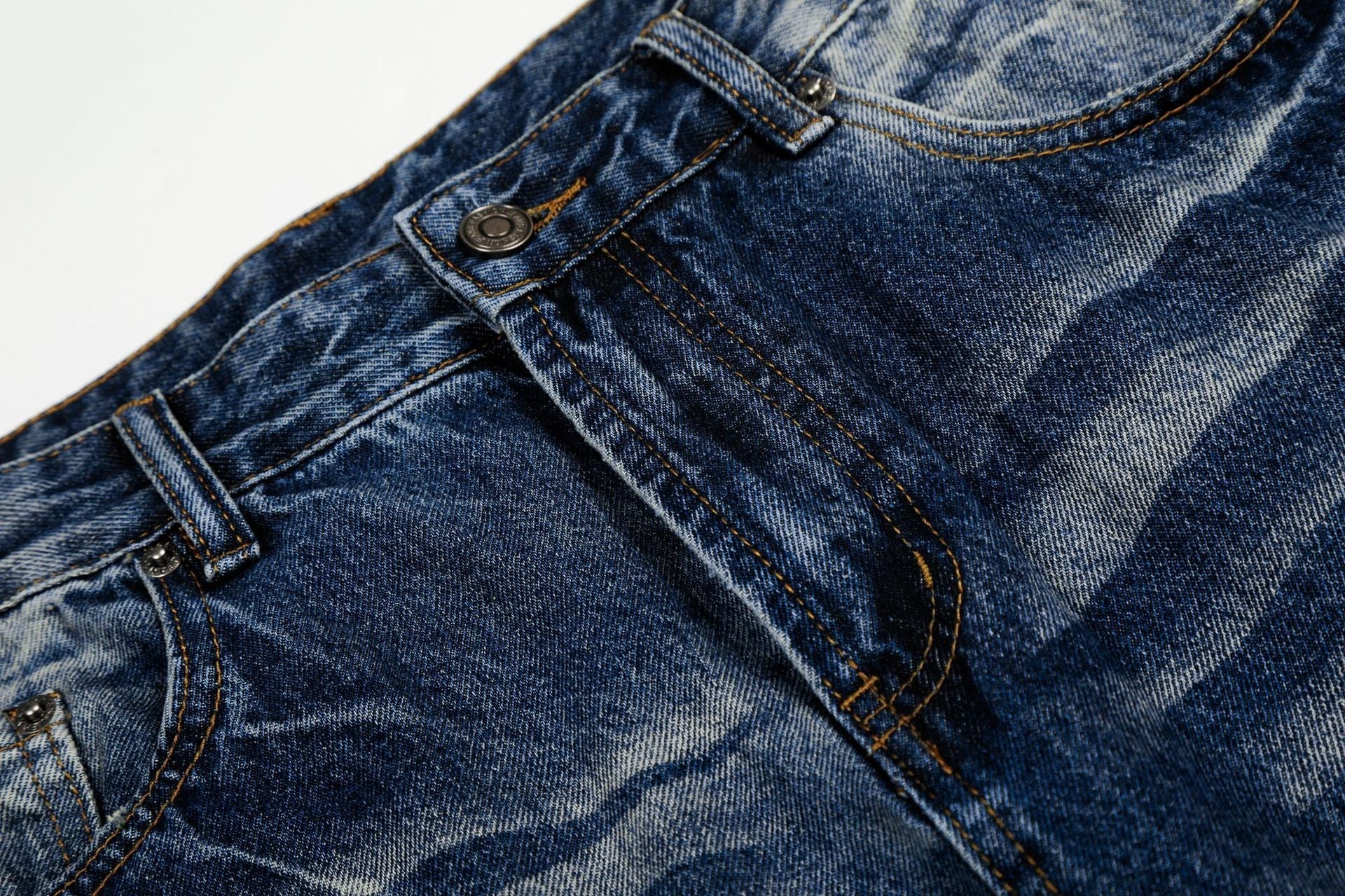 Washed Whiskers Flare Denim Jeans