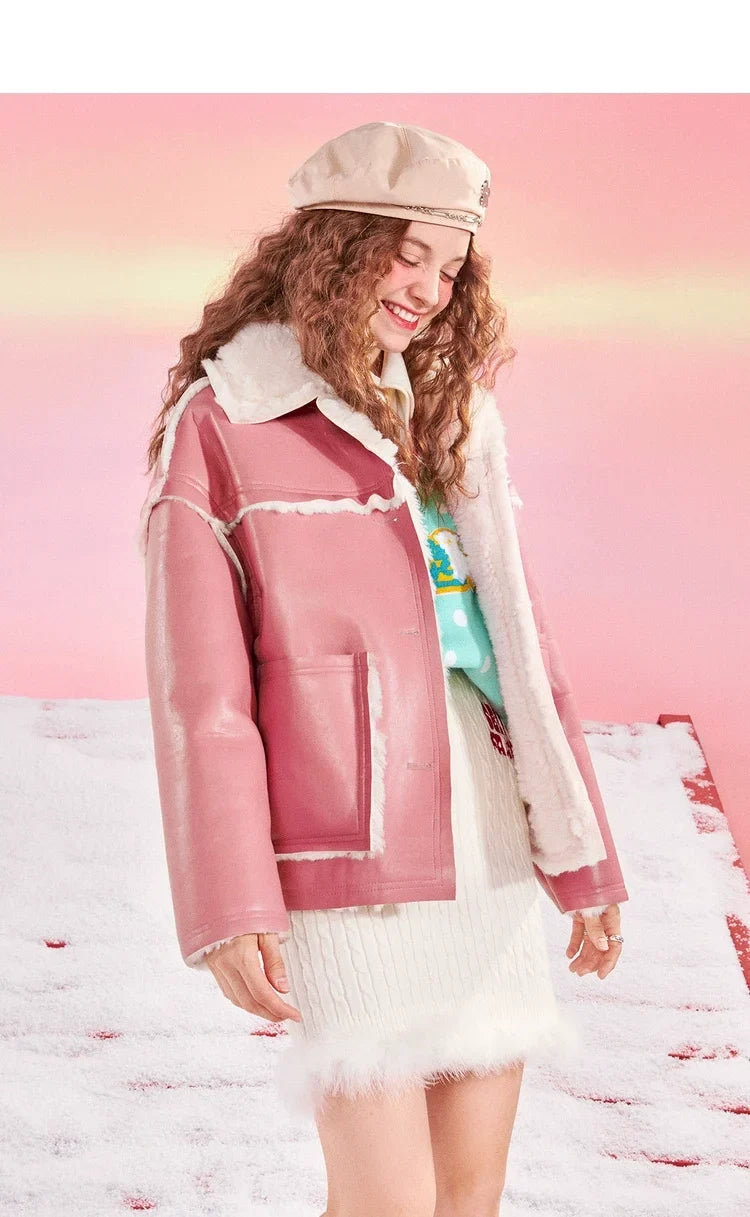 Suede Fur Collar Jacket