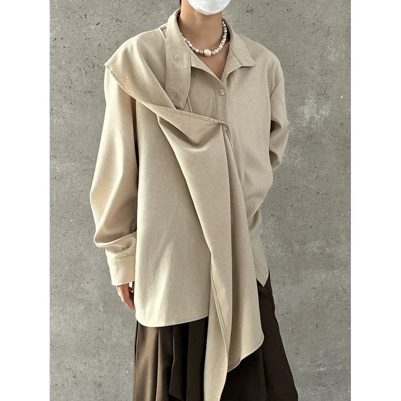 Chinese Style Standing-Collar Long Sleeve Shirt