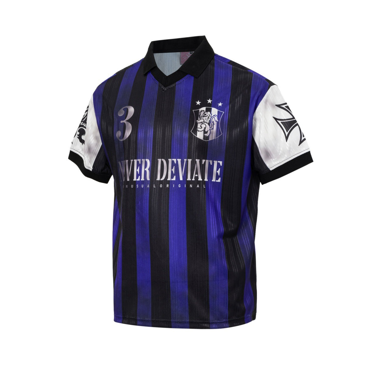 Striped Polo Collar Sporty Short Sleeve T-Shirt