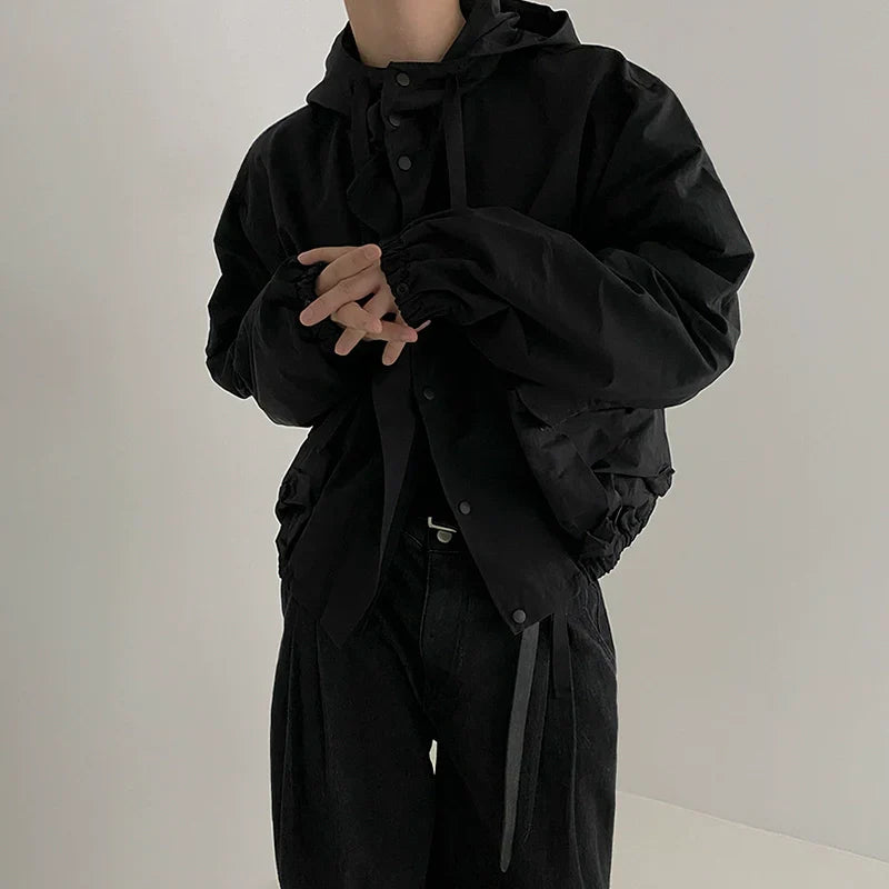 Standing Collar Outdoor Hooded Jacket