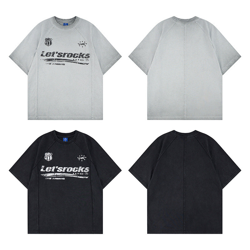 Washed Logo Print Short Sleeve T-Shirt