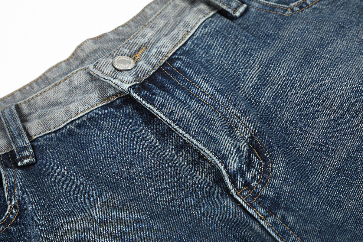 Deconstruction Patchwork Wide Leg Jort