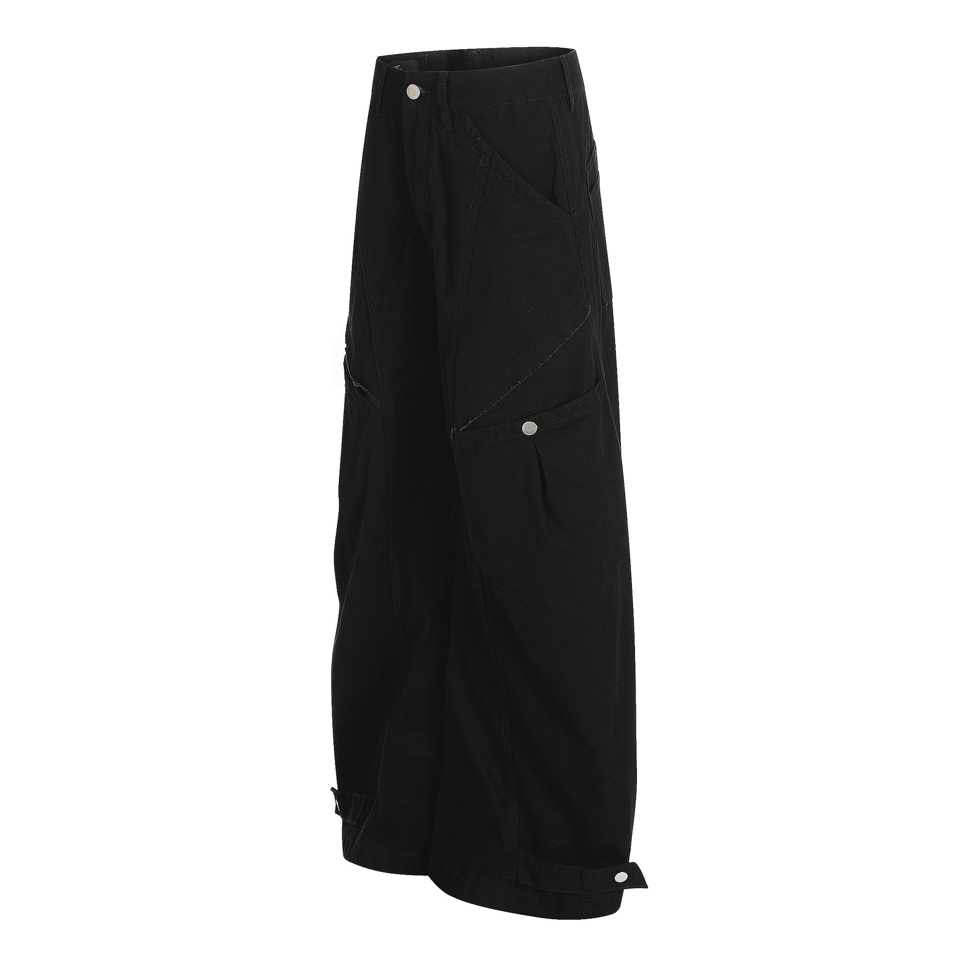 Curved Panel Wide Leg Pants