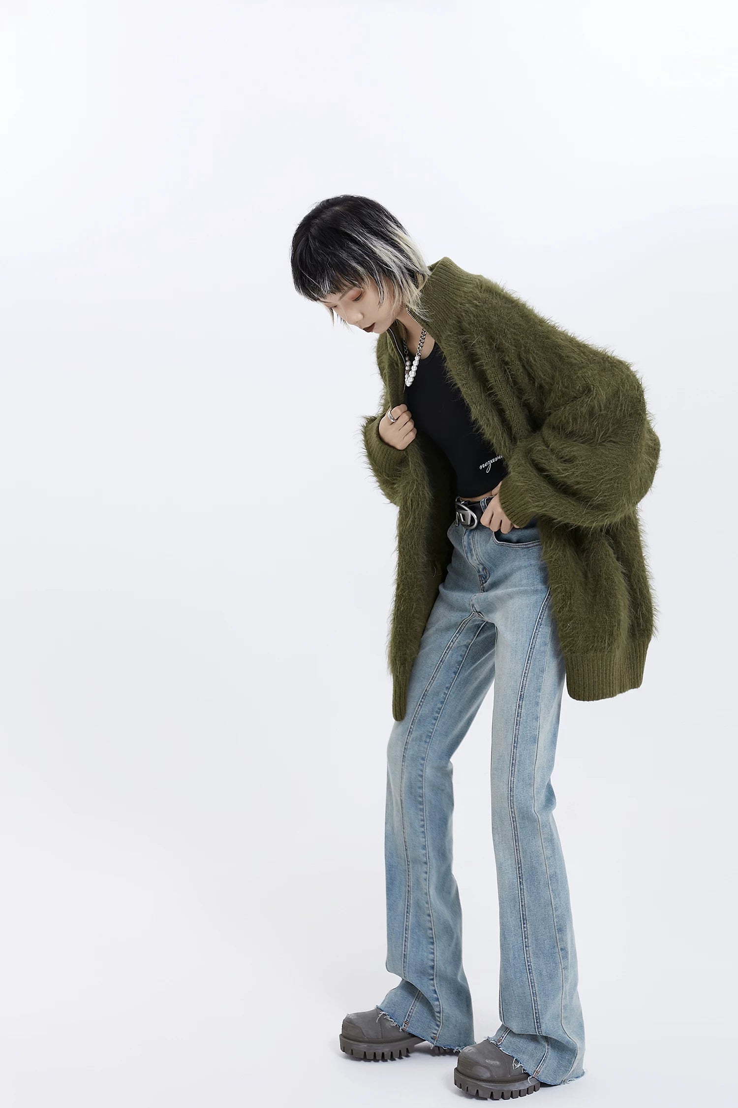 Fade Seam Flare Denim Jeans