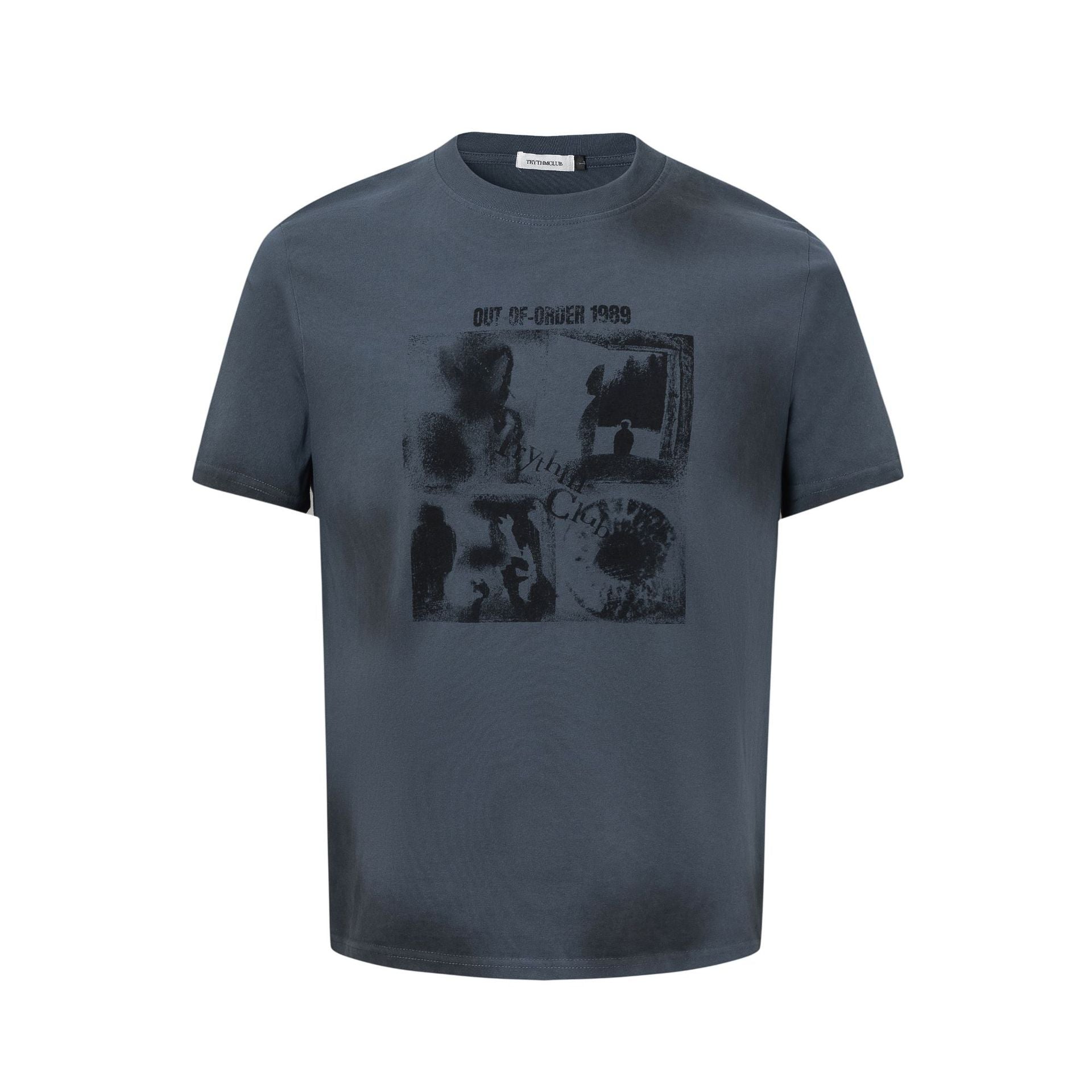 Washed Portrait Graphic Short Sleeve T-Shirt