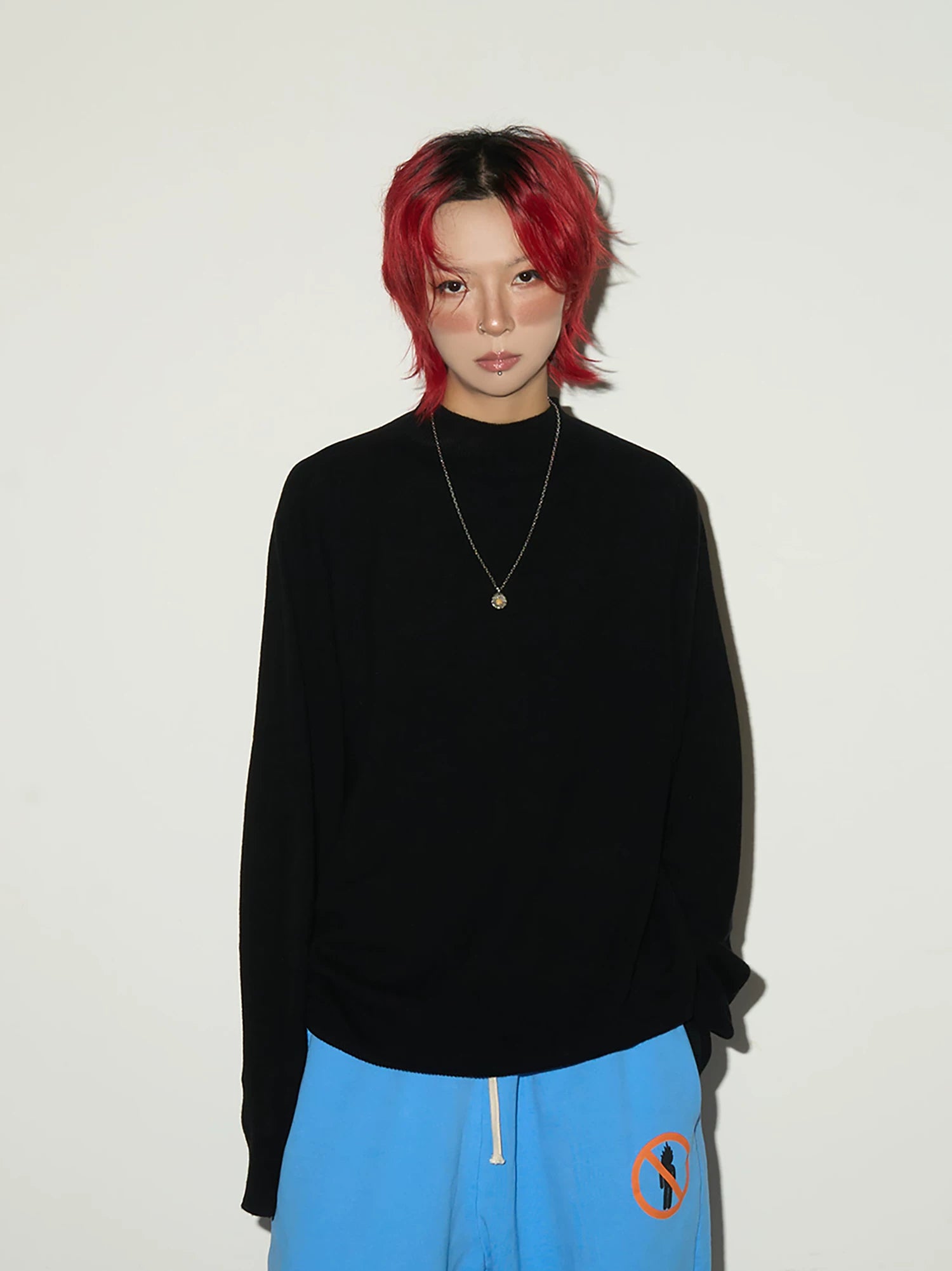 Bottle Neck Oversize Knit Sweater