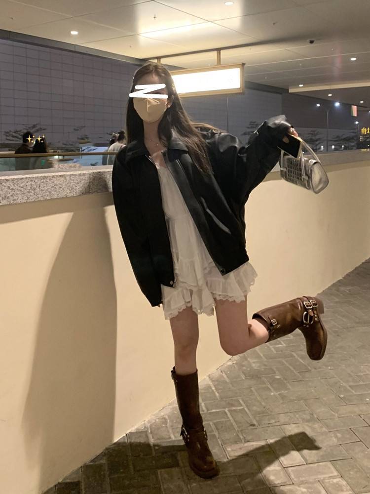 High-End Casual Loose Leather Jacket